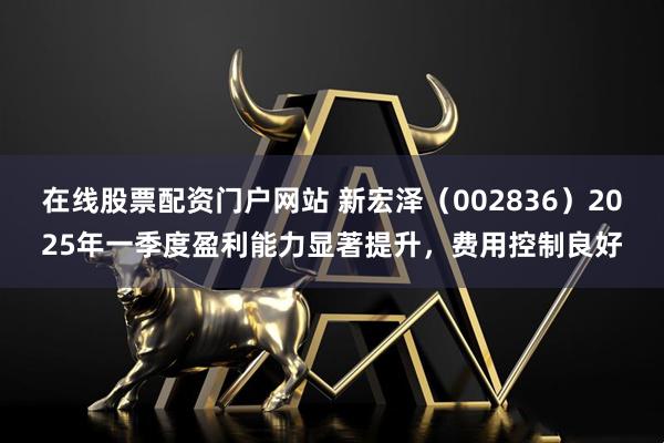在线股票配资门户网站 新宏泽（002836）2025年一季度盈利能力显著提升，费用控制良好